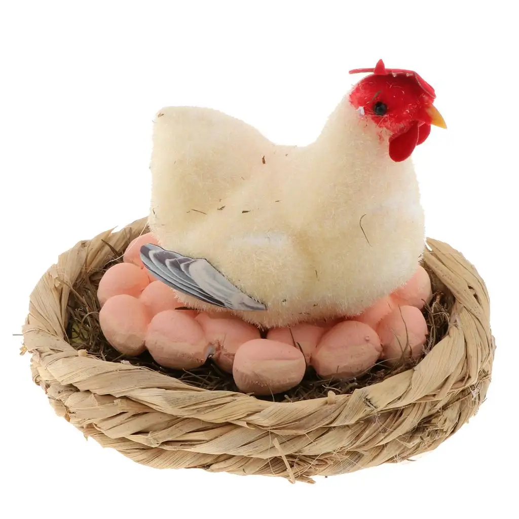 

Artificial Realistic Chicken And Egg Figure in The Garden Decorative