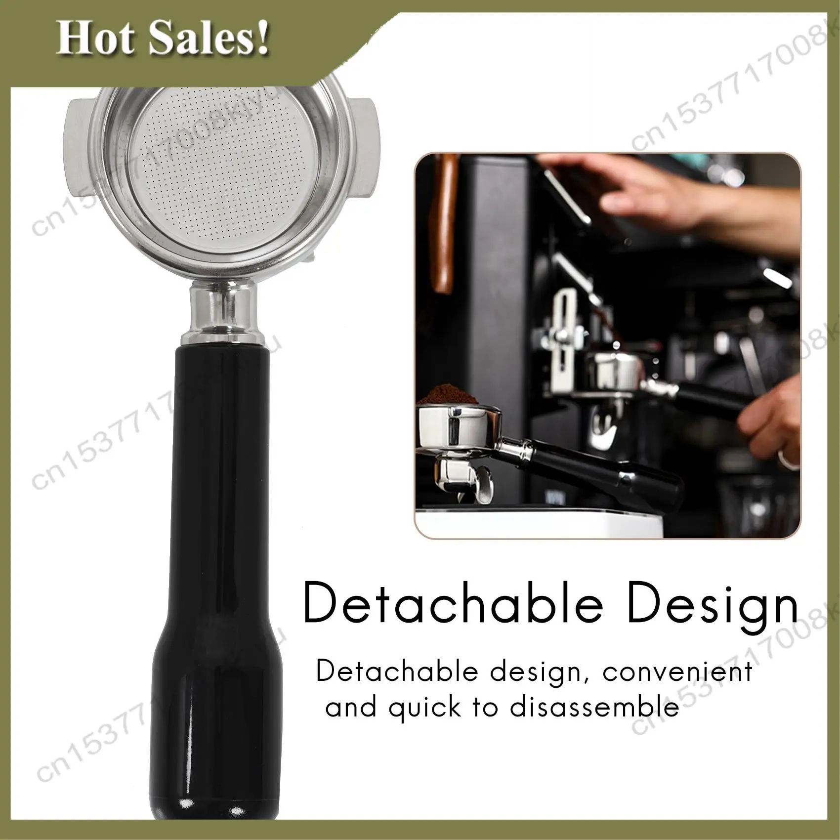 

-A23G 58MM Stainless Steel Coffee Machine Bottomless Filter Holder Portafilter For Rocket/ Expobar Double Mouth/ E61/ FAEMA