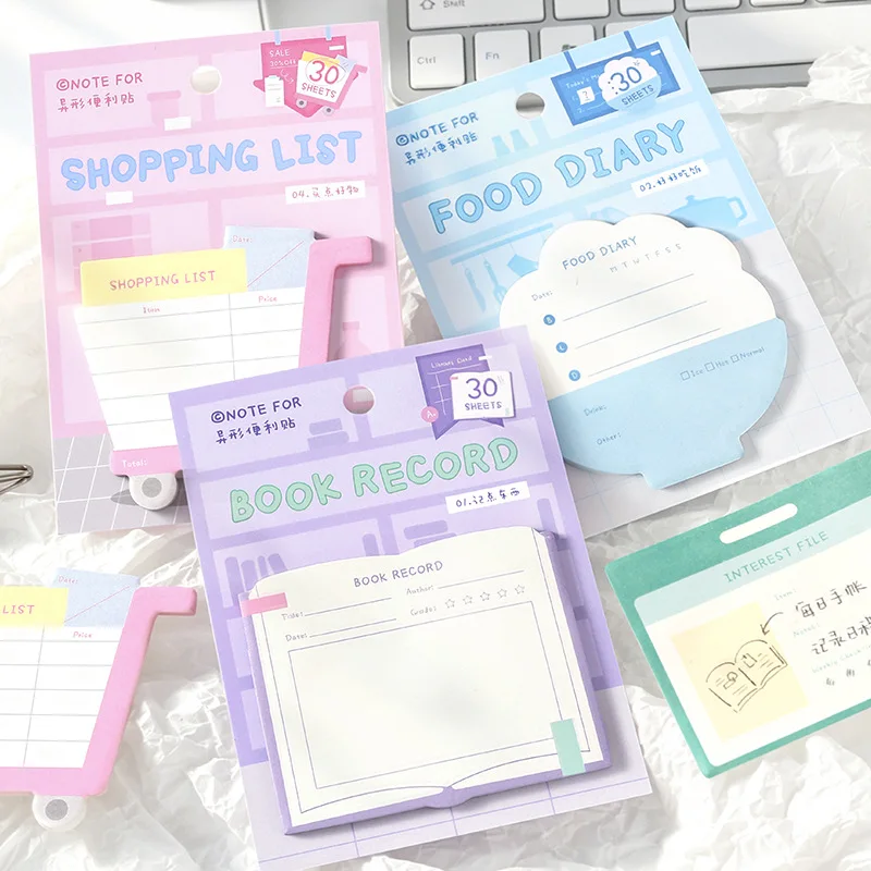 Life Notes Series: Minimalist Student Memo Notes N Times Cute Stationary Supplies To Do List Notepads Cute Sticky Notes