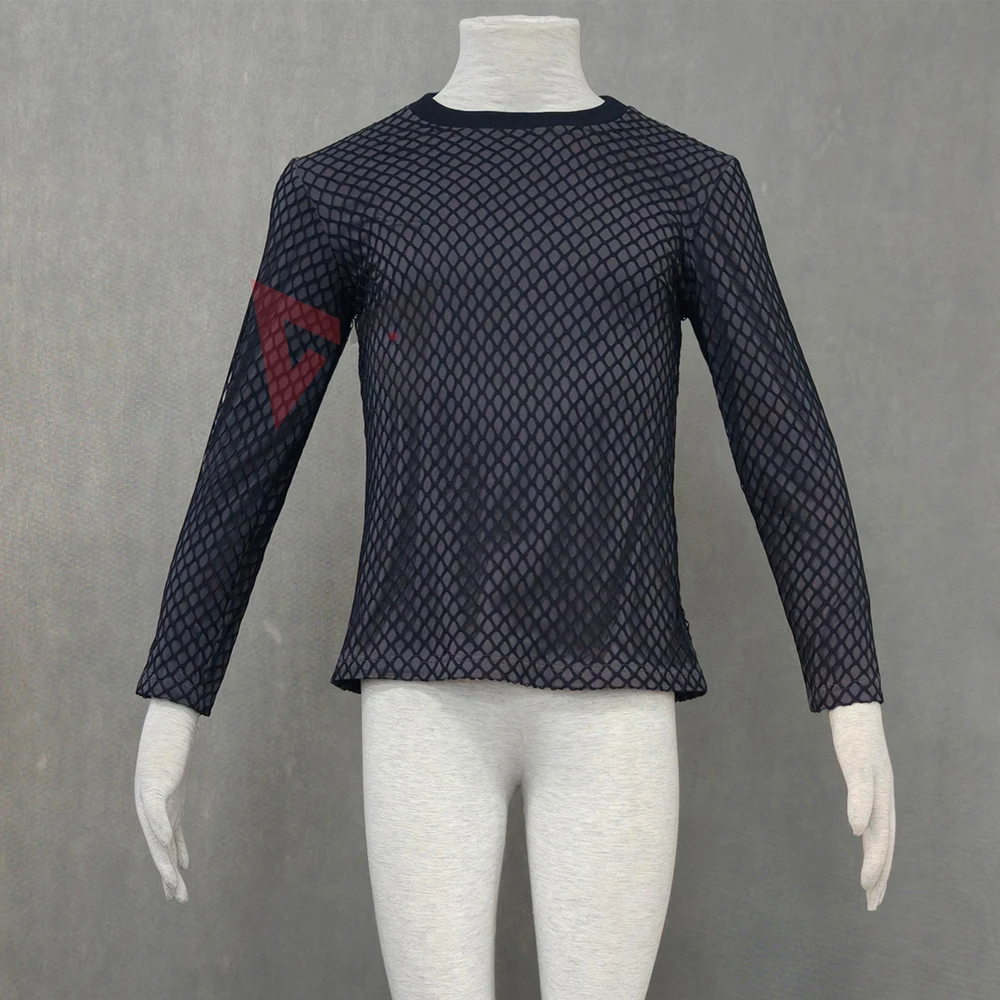 

New Ninja Game Cosplay Costume Hollow Mesh Clothing Long Sleeves Shirt For Game Party Adult Plus Size