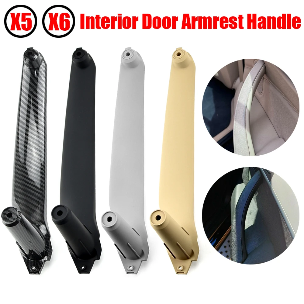 For BMW X5 E70 LCI X5 30dx/X5 35dx/X5 35ix/X5 40dx/X5 50ix/X5 M50dX Car Front Rear Interior Door Handle Inner Panel Pull Trim