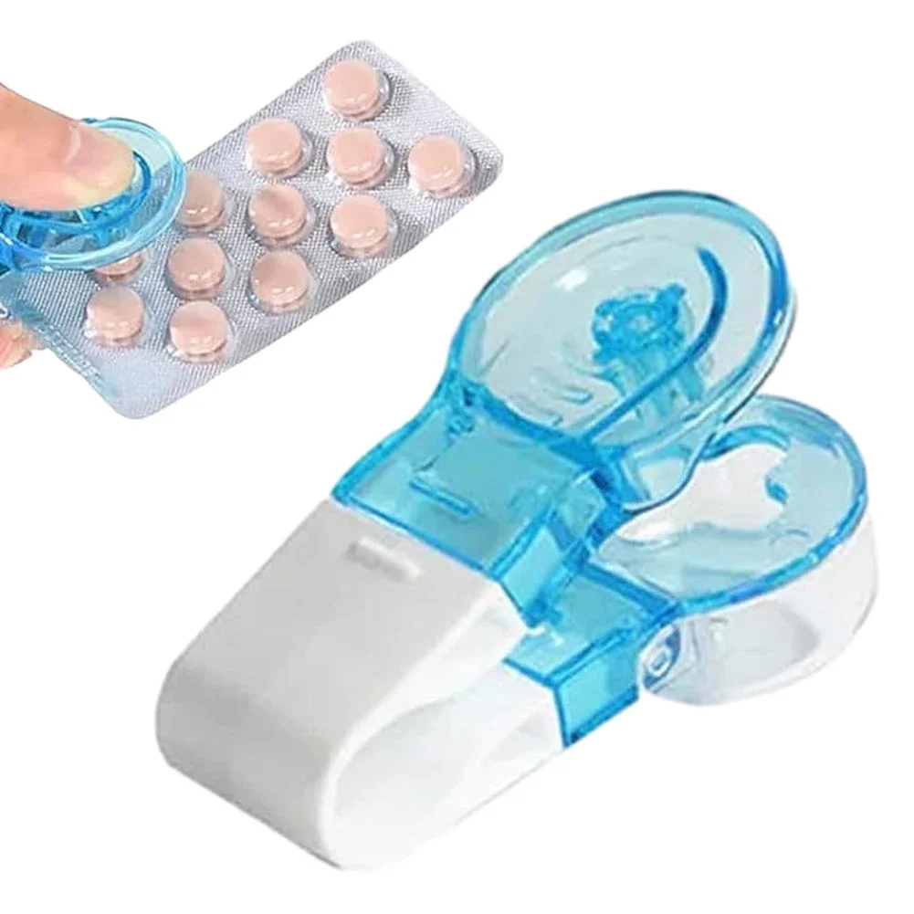 2PCS Tragbare Pille Taker Anti Verschmutzung Pille Popper Wiederverwendbare Medikamente Dispenser Pille Taker Tasse Reise Medizin Organizer Box – Detail 6