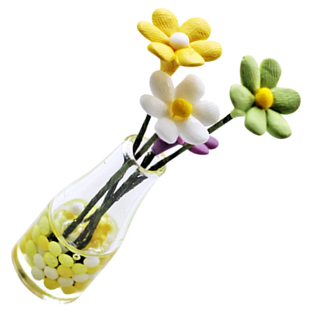 

Plant Kit House Flower Arrangement Accessory Mini Supply Vase with Flowers Toys