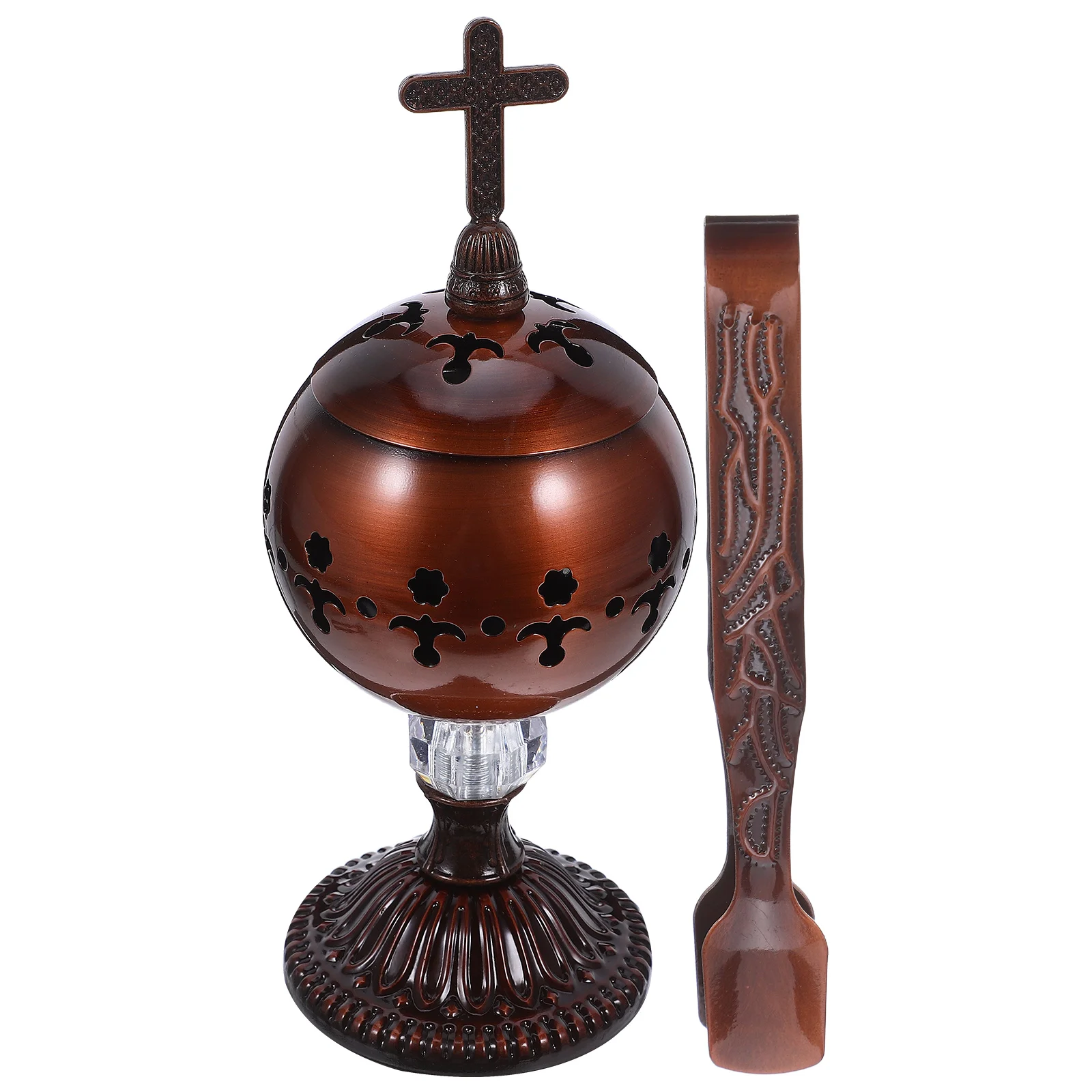 

1Set Traditional Incense Burner Charcoal Metal Censer Clip for Meditation Yoga Aromatherapy Home Table Centerpiece Church
