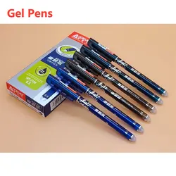 5/10/20Pcs/Set Gel Pen 0.5mm Erasable Washable Handle Erasable Pen Refill Rod Blue Black Ink School Stationery Office Writing