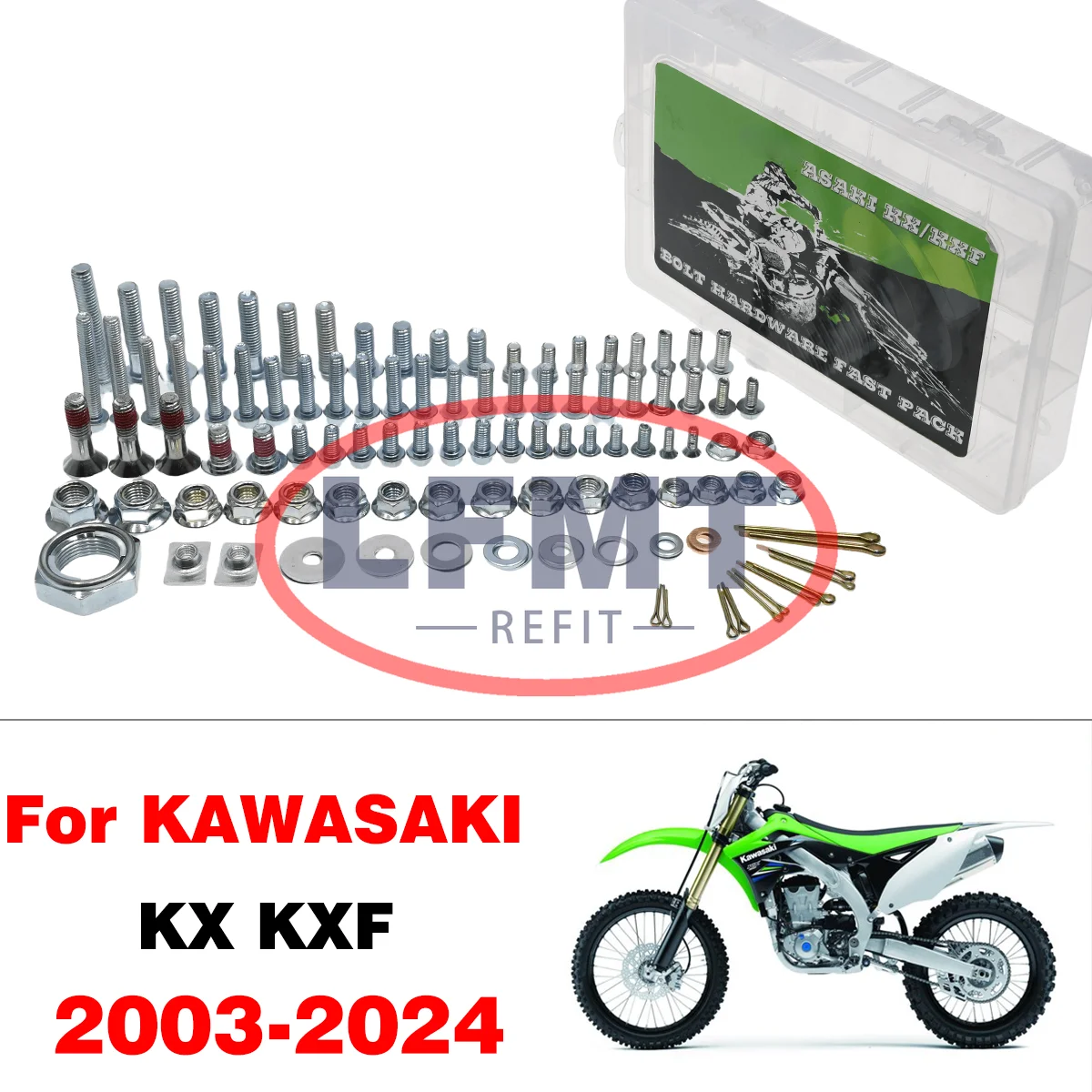 

Motorcycle Full Plastics Fastener Kit Hardware Bolt Factory Style For KAWASAKI KX KLX 85-450 For HONDA CRF For YAMAHA WR YZ 2020