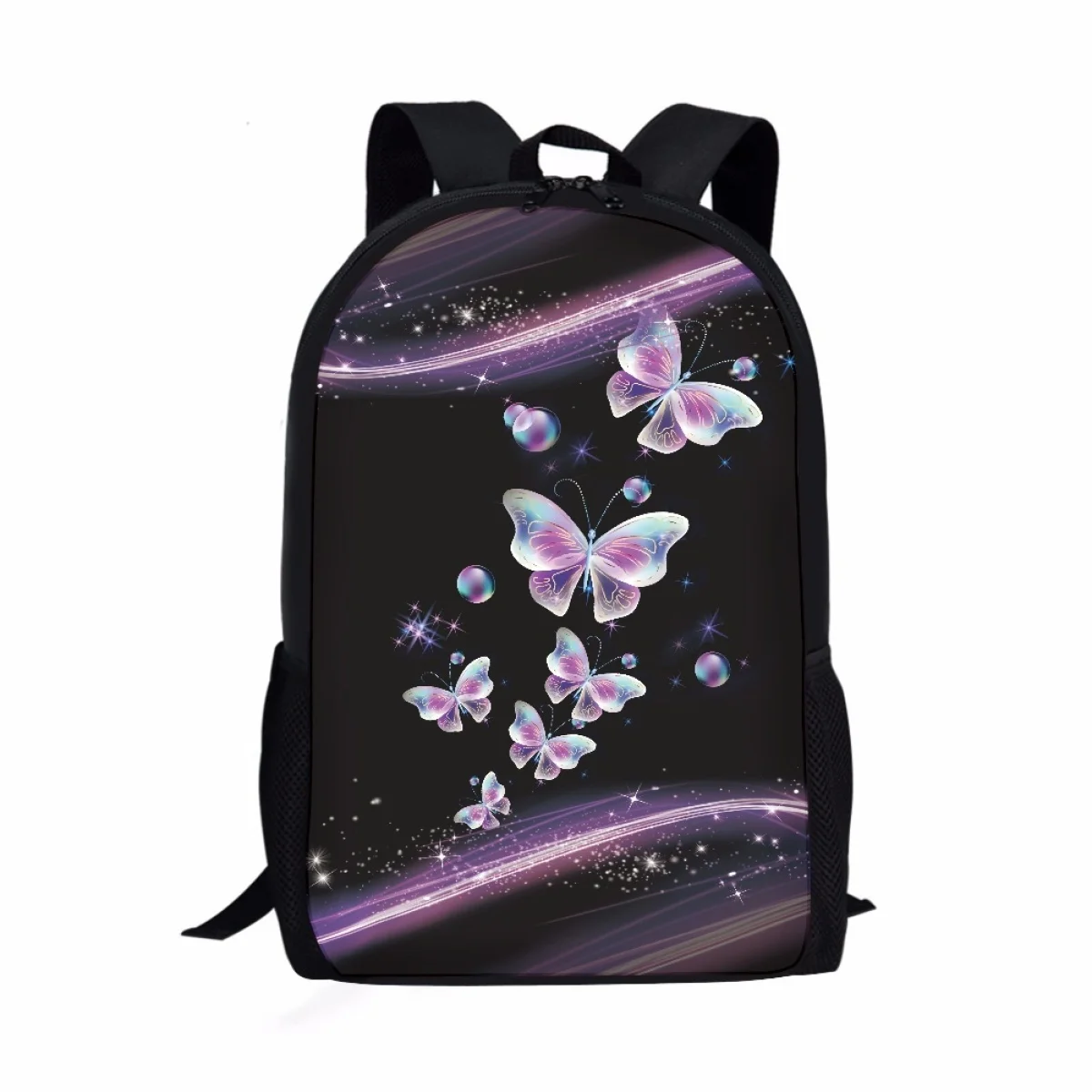 Mochila con estampado de mariposa para mujer, bolso Escolar de gran capacidad para ordenador portátil de 16 pulgadas, con patrón personalizado