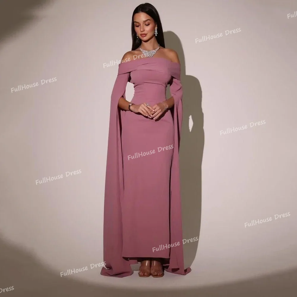 

Элегантное свадебное плиссированное сексуальное вечернее платье с воротником-лодочкой на заказ, вечернее платье макси с разрезом по бокам и открытой спиной, с длинными рукавами