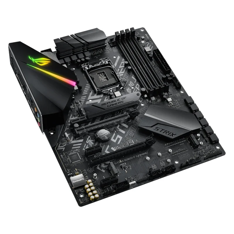 Used ASUS ROG STRIX B365-F GAMING motherboard with Aura Sync RGB LGA-1151 B365 ATX Gaming Motherboard