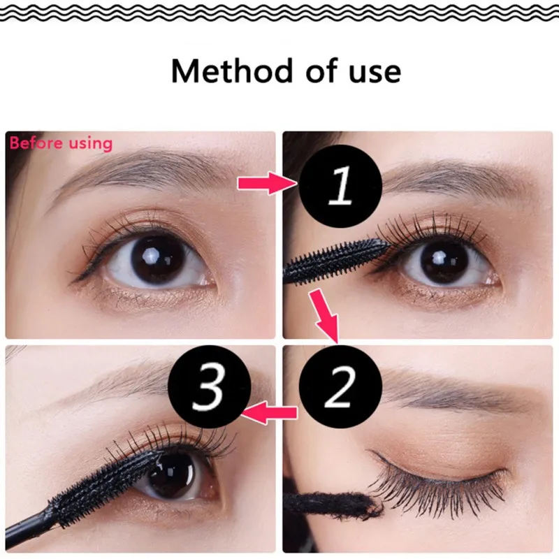 2Pcs Silk Fiber Lash Mascara Waterproof Mascara for Eyelash Extension Black Thick Eye Lashes Curler Cosmetics Eye Makeup