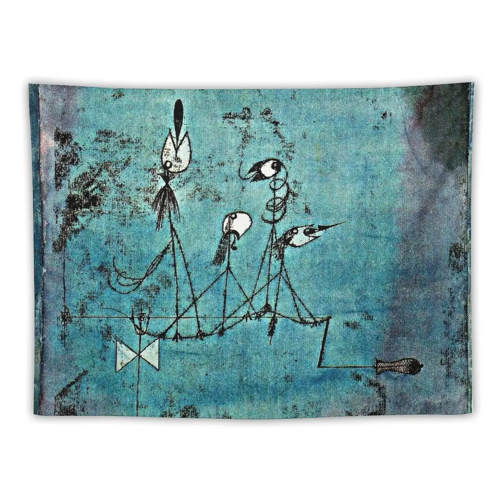 Paul Klee artwork, Twittering Machine Tapestry Anime Decor Korean Room Decor House Decorations Tapestry