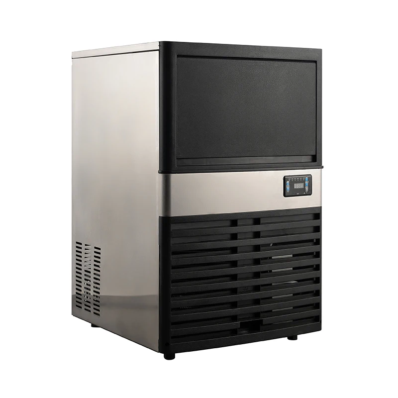 Commercial Ice Maker Machine 66LBS/24H with 20LBS Storage Bin Stainless Steel Under Counter Large Ice Machine Ice Maker for Bars