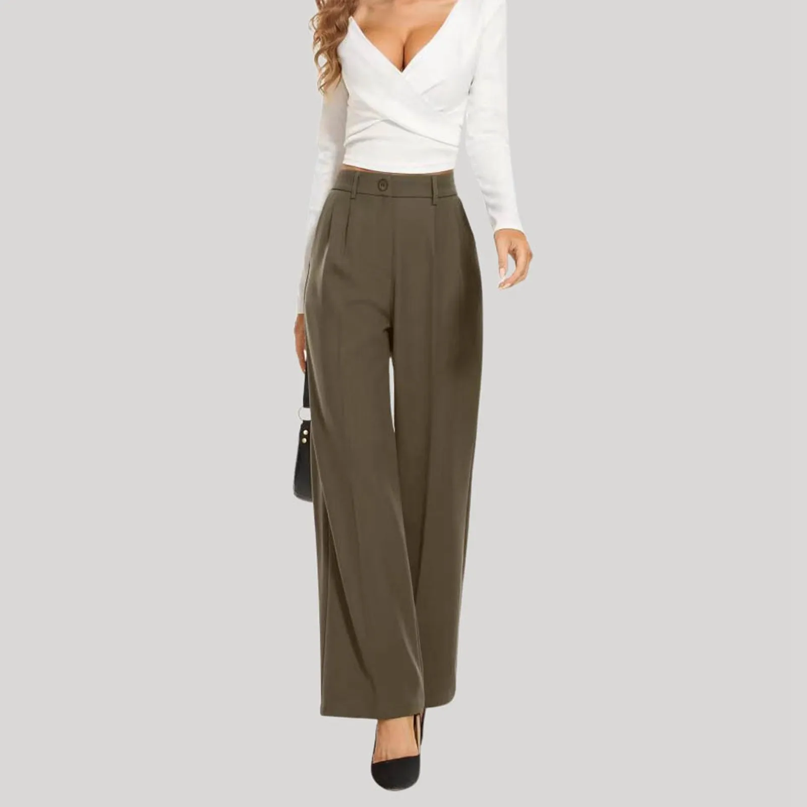 Women Dress Pants Korean Fashion Pleated Pants Solid Color Pants Women Clothing 2024 Lightweight Cool Trousers