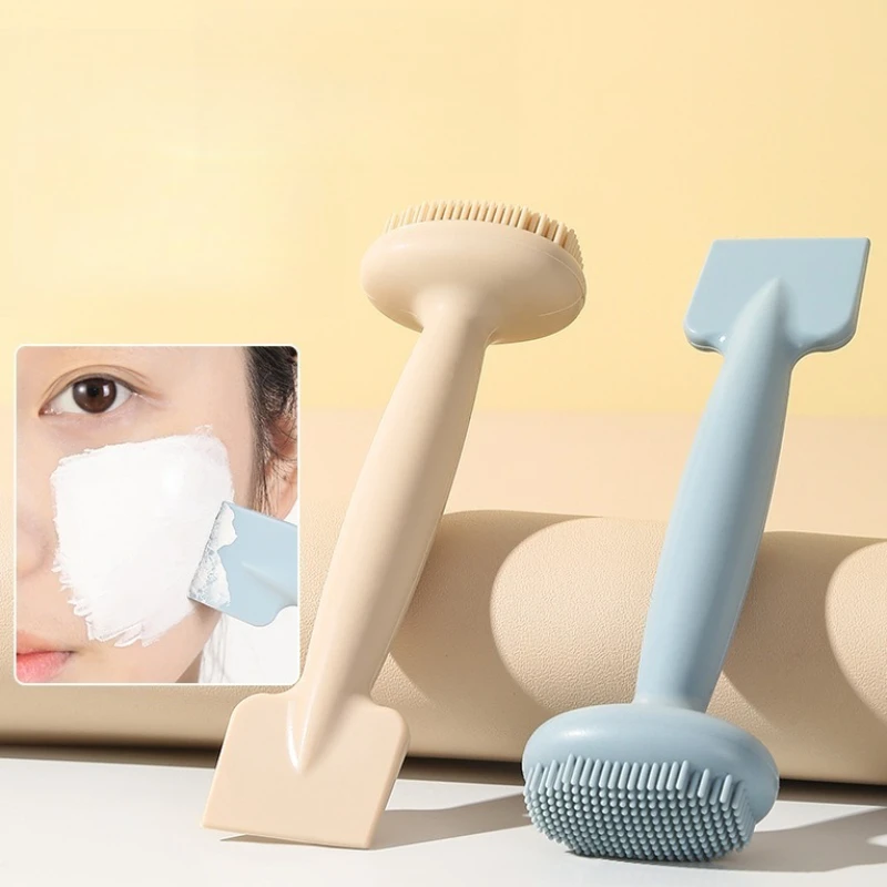 1pc Dual Head Silikon Gesichtsmaske Pinsel Professionelle Schönheit Werkzeug für Glatte DIY Gesichtsschlamm Maske Verbreitung und Hautpflege
