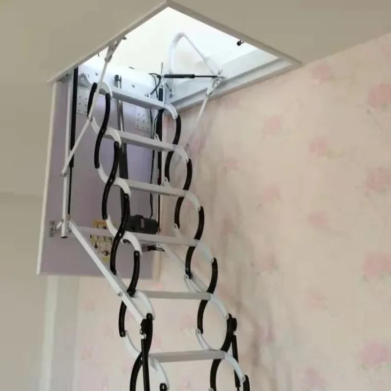 Staircase Electric Invisible Elevator Titanium Magnesium Alloy Thickened Villa Duplex Household Folding Telescopic Ladder