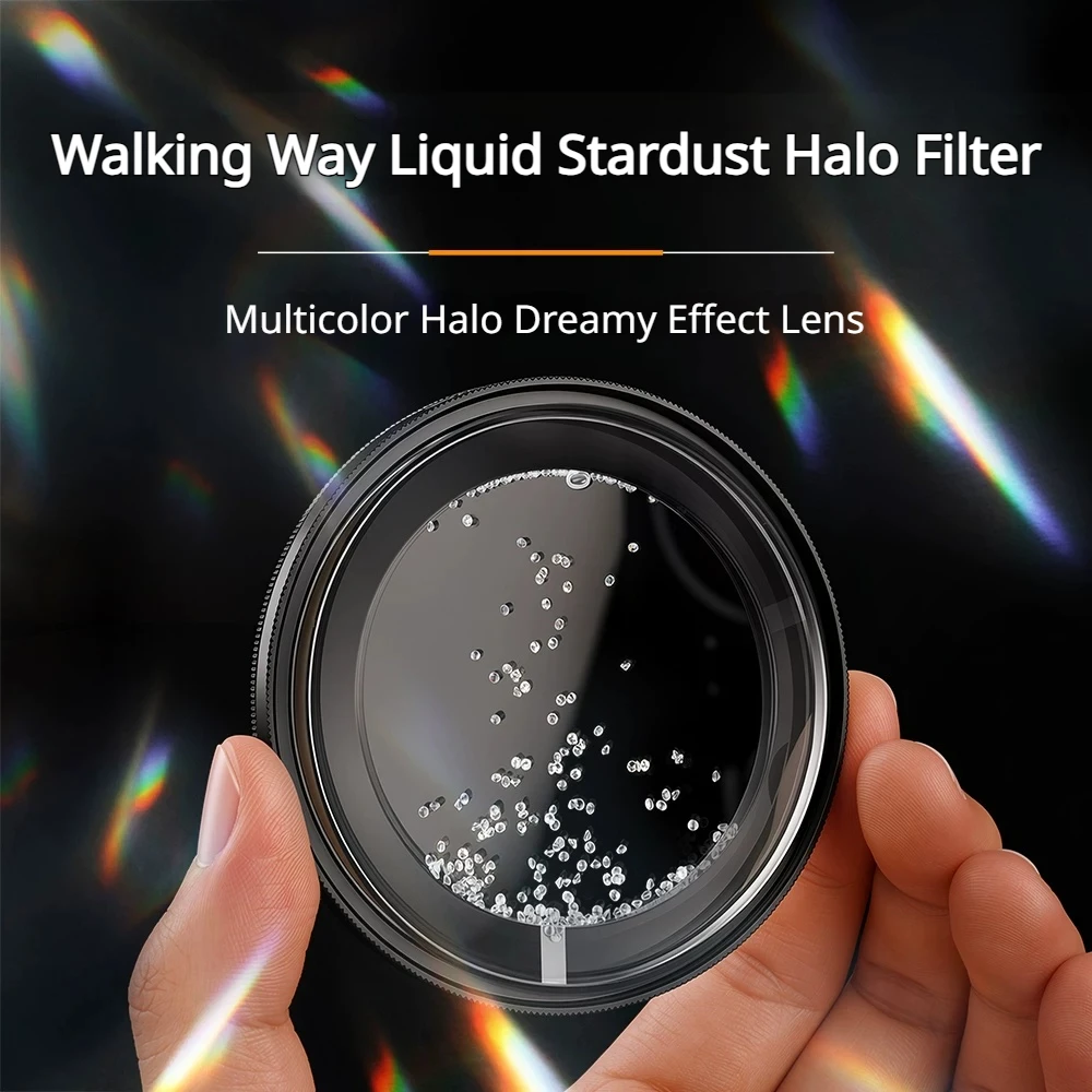 Walking Way Filter Liquid Stardust Halo Filter Mehrfarbiger Halo-Traum-Effekt-Objektiv Liquid Diamond Filter für Porträts, Hochzeiten
