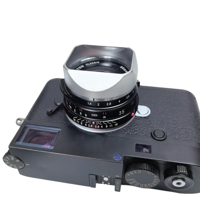 Metalowa kwadratowa osłona obiektywu typu bayonet do Voigtlander Nokton Classic 35mm f1.4 II VM 40mm f1.4 50mm f1.5 II VM, zamiennik LH-6 — zdjęcie produktu 5