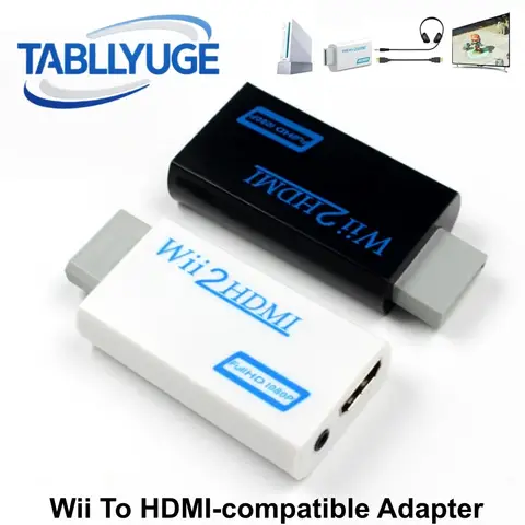 WII to HDMI-Compatible Adapter Converter Full HD 1080P 3.5mm Audio for PC HDTV Monitor Display Wii To HDMI-Compatible  Adapter
