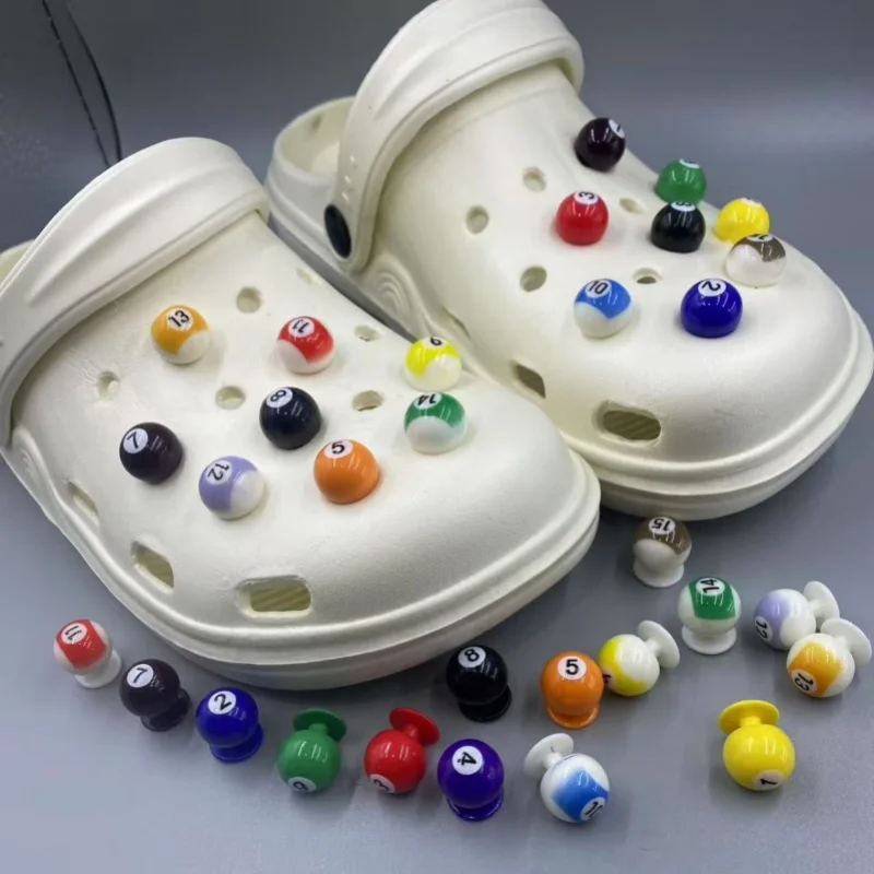 New Funny JIBBITZ DIY detachable billiard buckle accessories for Hole Bags Hole Shoes etc for Clogs Shoes Xmas Party Gifts