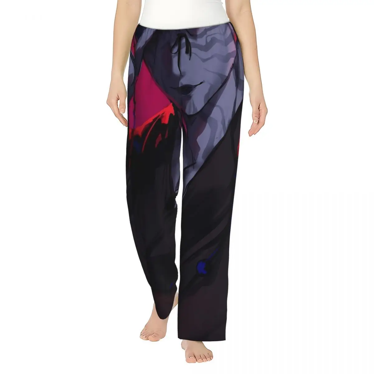 

Pajama Pants Jinu Kpop Demon Hunters Purple Glow Witch Hat Look Home Trousers Comfortable Pajamas Lady Elegant Room Nightwear