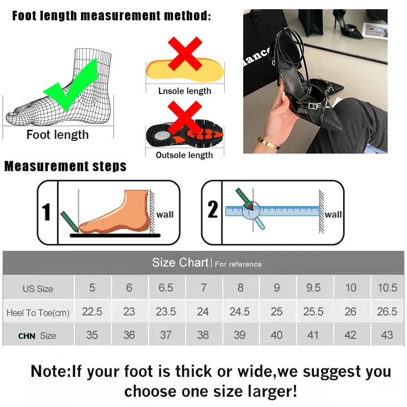 In New 2024 Fashion Buckle Sexy Ladies Pumps Shoes Pointed Toe Women Thin High Heels Sandals Shallow Luxury Female Sandals