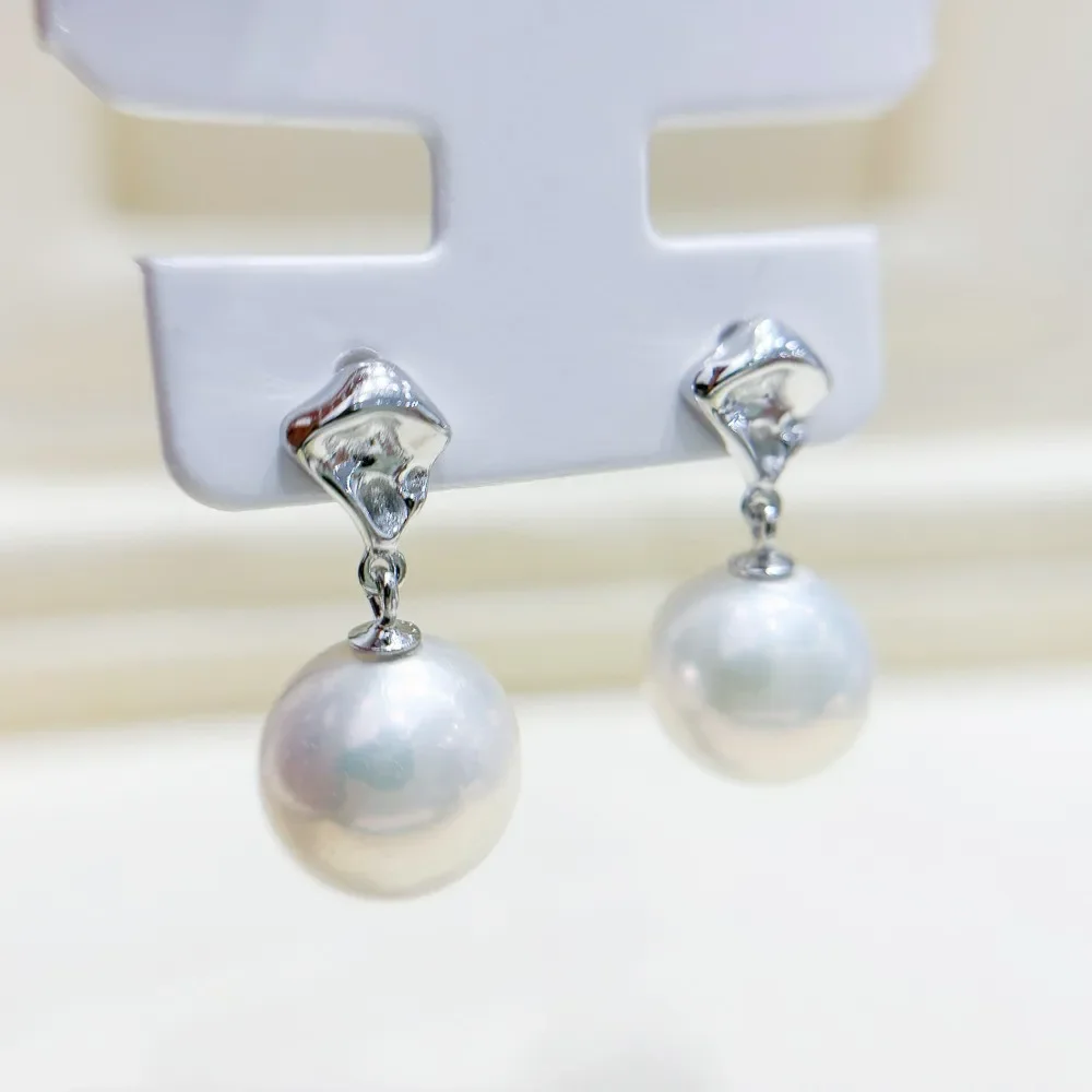 925 Silver Pearl Beads Stud Earrings Setting Base Diy Jewelry Making Findings&Components No Pearl E129