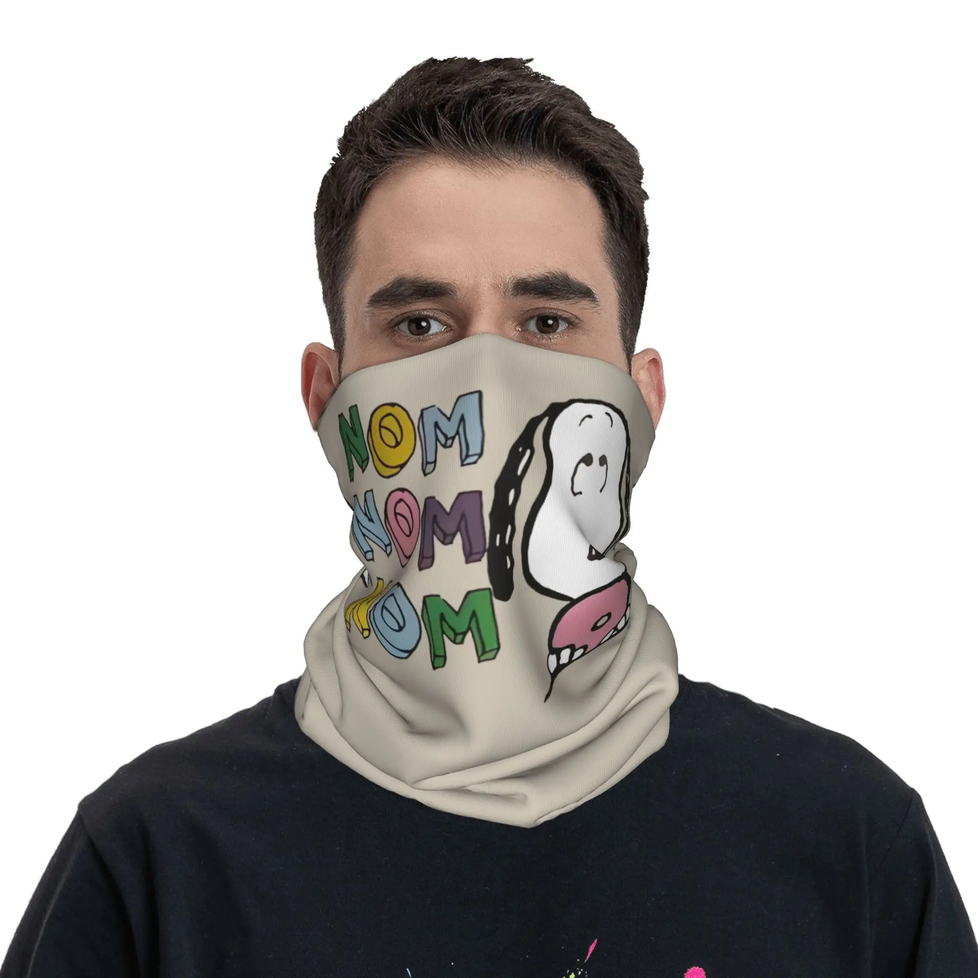 Ghetta per il collo retrò personalizzata S-Snoopys Uomo Donna Protezione UV Sciarpa Bandana invernale con arachidi per l'escursionismo