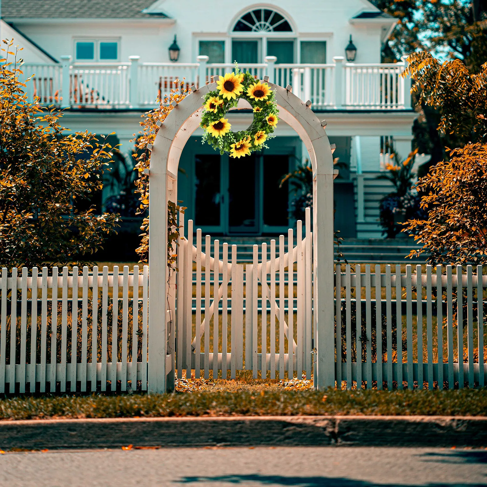 

1Pcs Sunflower Garland Lamp LED Wreath Decor Exquisite Wedding Home Decoration Never Wither Creative Lighting Romantic Scene