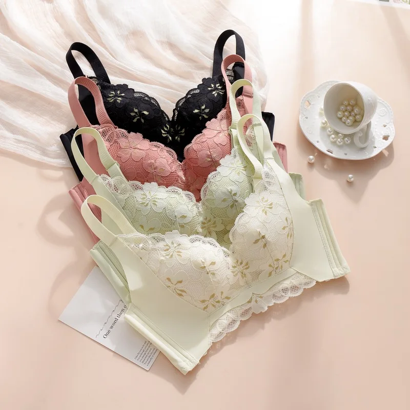 Sexy Little Bra Women\'s Adjustable Anti-Sag Bra Cover Without Underwire Gather Together Lift Up Lace Tube Top Soft Breathable