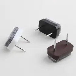 20pcs Glide Pad Nail-on Furniture Felt Pad Reduce Noise Floor Protector For Cabinet Sofa Couch Chair Table Leg Feet Accessories