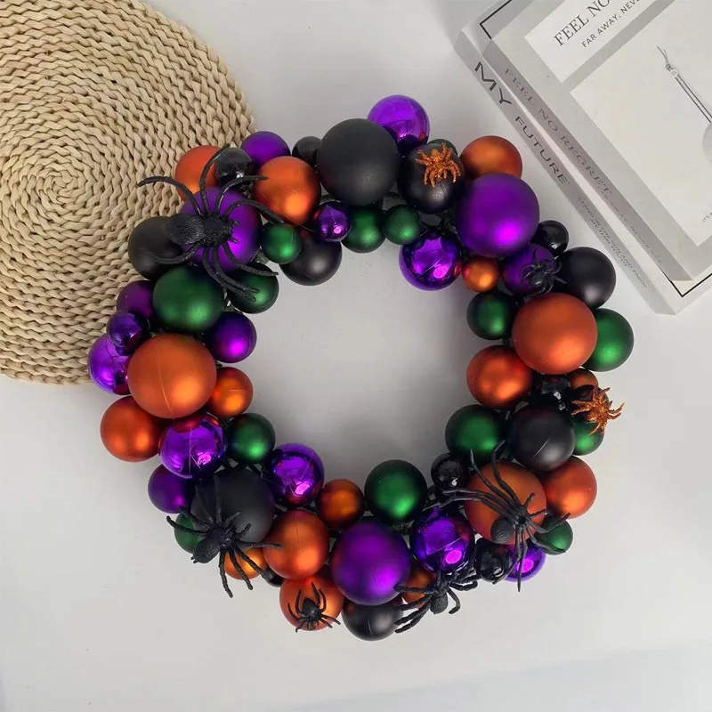 

Cross-border new Halloween wreath front door decoration venue atmosphere arrangement pendant party