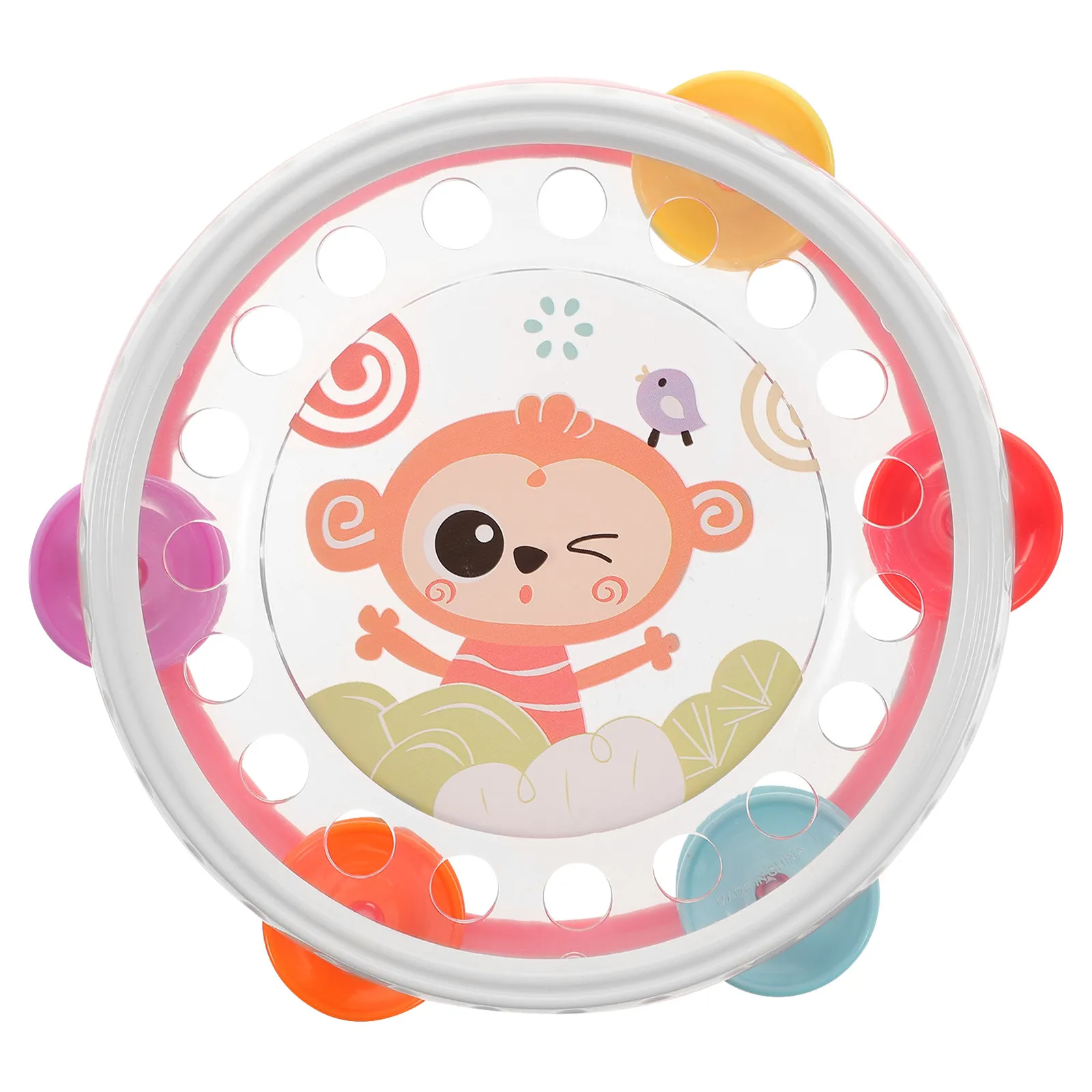 Lightweight Cartoon Handheld Tambourine Durable Percussion Instrument Music Education Concert Party Hand Drum Tambourines