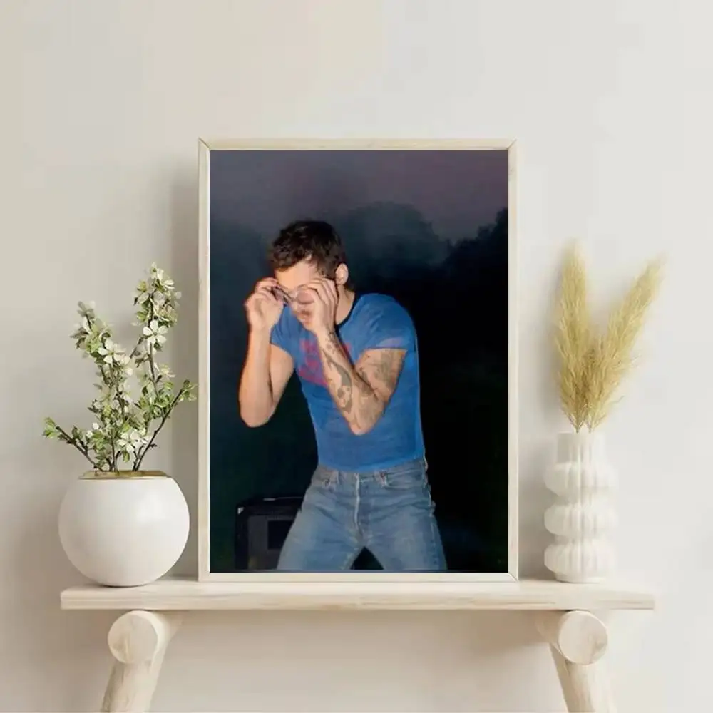 Harry Kiss All The Time S-Styles Poster Self-adhesive Art Waterproof Paper Sticker Coffee House Bar Room Wall Decor