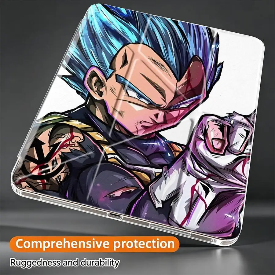 D-Dragon Ball Vegeta With Pen Slot Cover Tablet Case For iPad Air 8 M2 M3 3 Mini 7 6 5 11th 9th 12th 10th Gen Pro 13 2025 2026