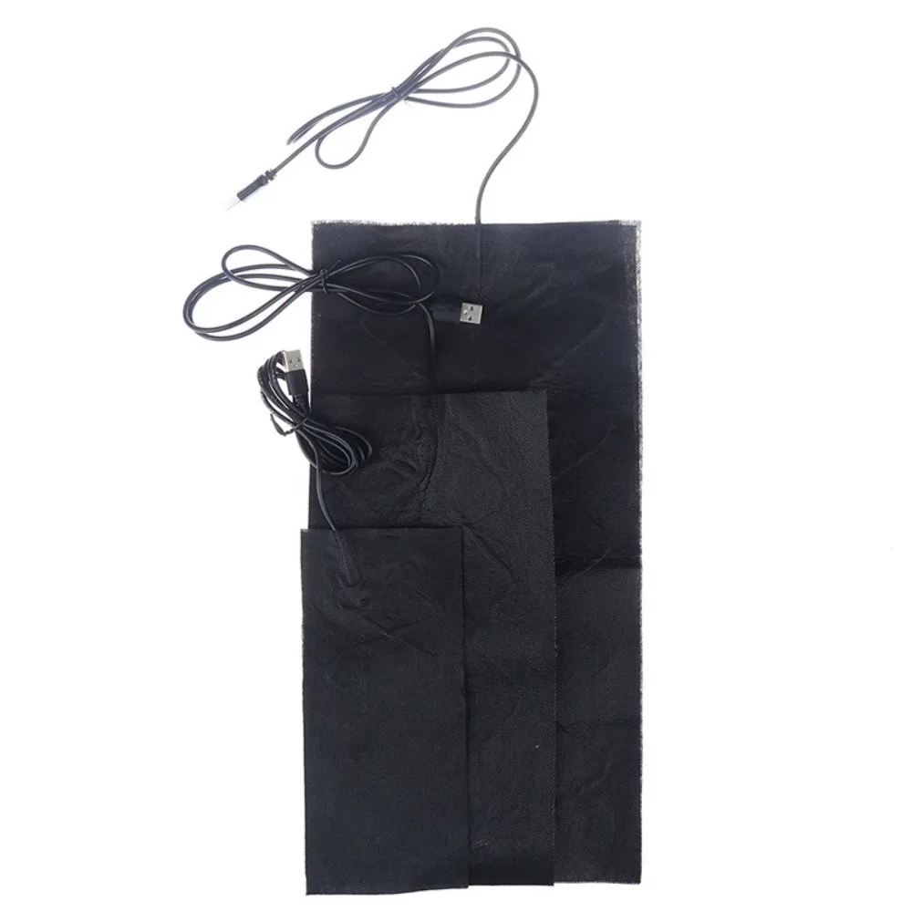 Carbon Fiber Heated Pads USB Kneepad Heating Warm Pads Waist-protected Adjustable Temperature Hand Warmer Jacket Coat Heating