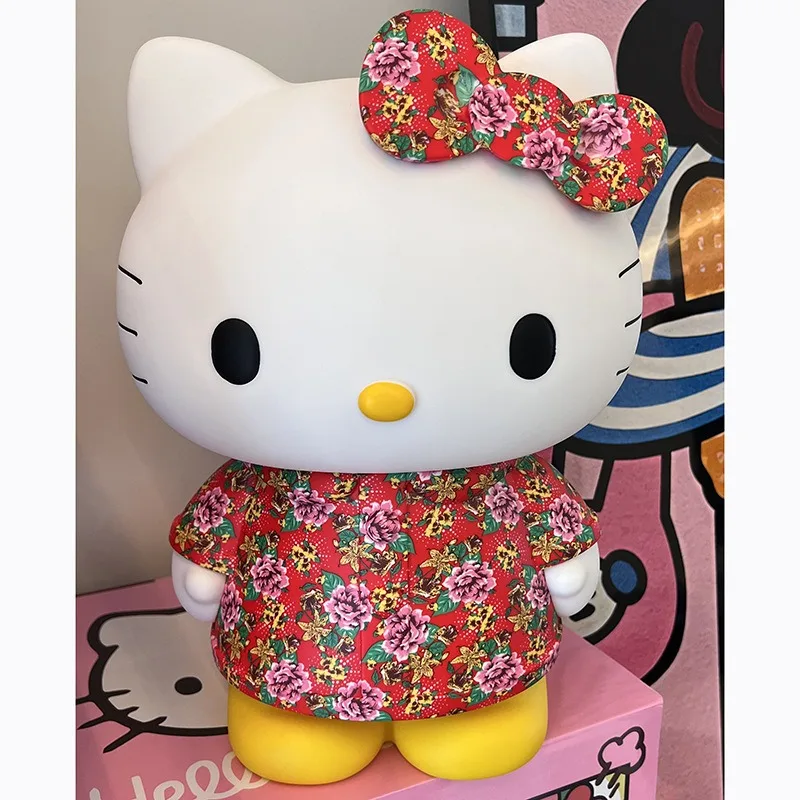

Копилка Hello Kitty 35 см, большая настольная виниловая фигурка, милый мультяшный декор для спальни и гостиной, подарок, оптом