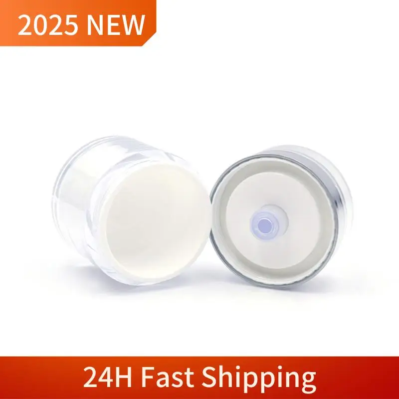 Travel-Friendly Refillable Airless Pump Jars, Empty Acrylic Makeup Containers For Thick Moisturizer