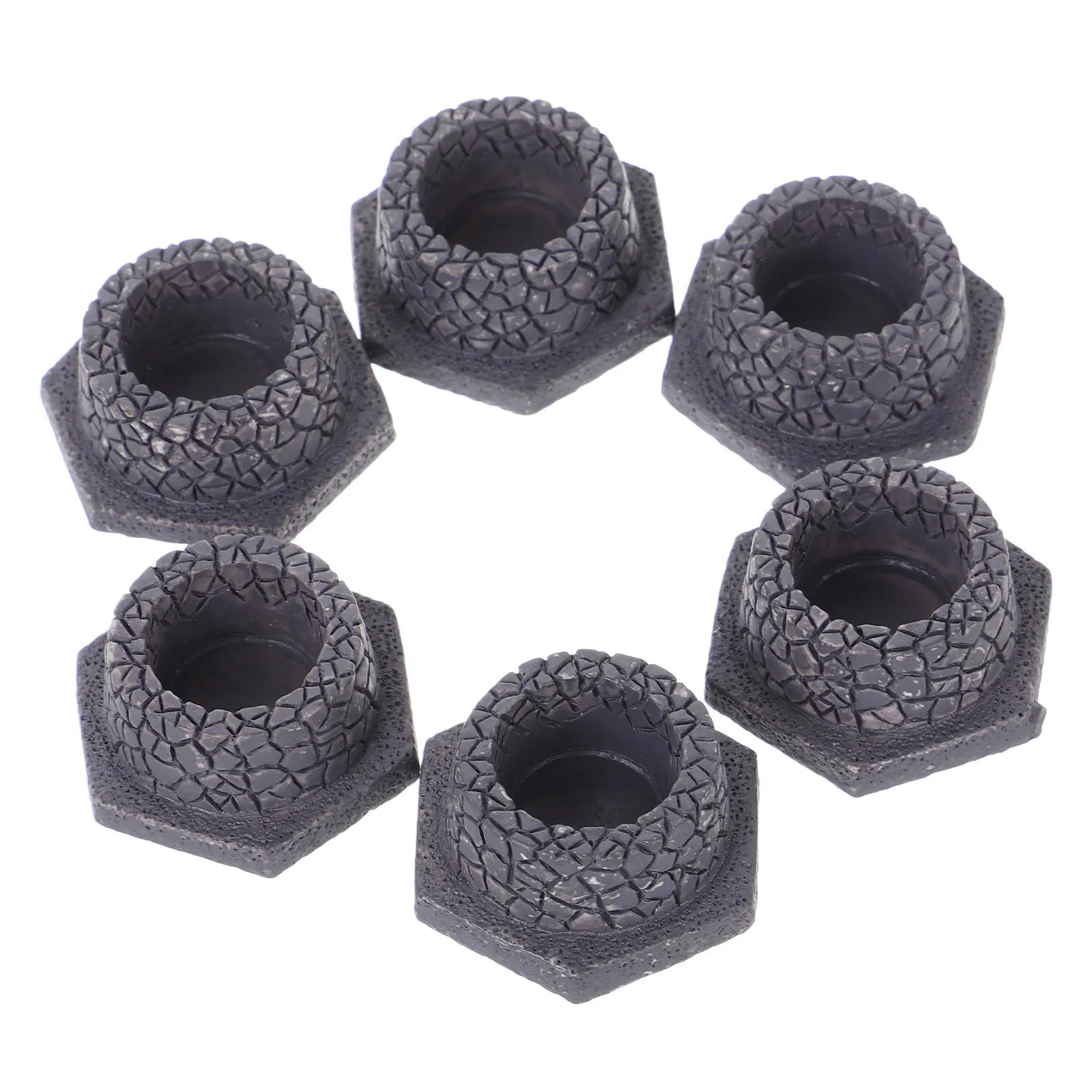 12Pcs Exquisite Miniature Water Well Decor Sandstone Micro Statue for Desktop Garden Scene Decoration Holiday Mini House