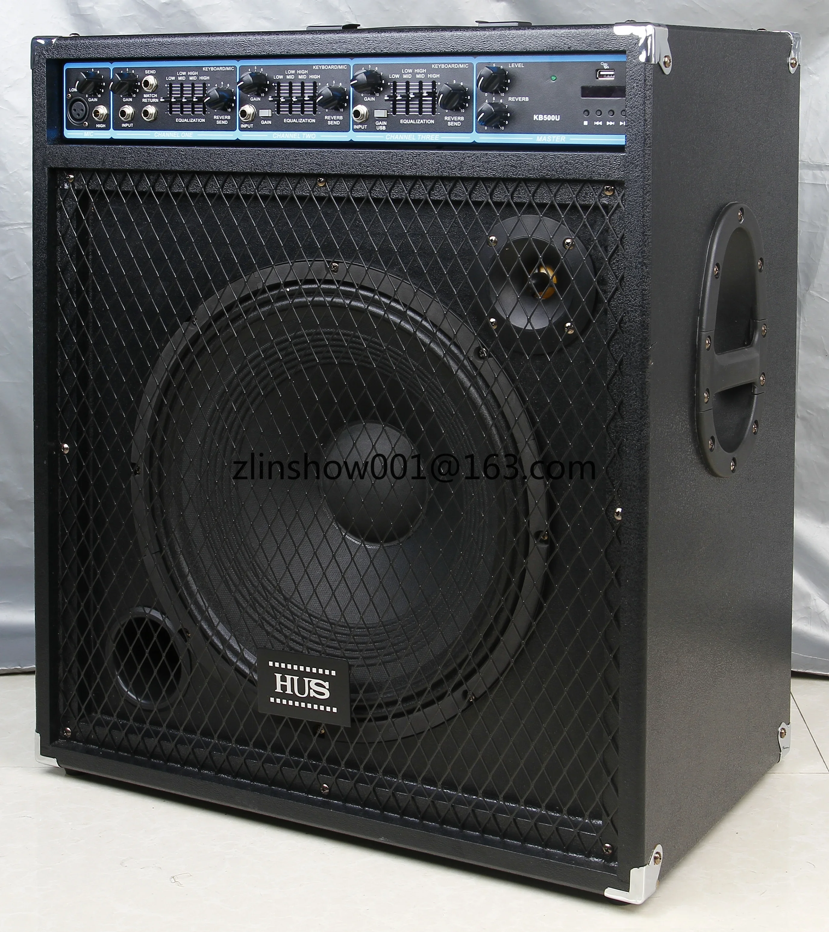 Professional 15 inch 250W acoustic bass guitar keyboard combo amplifier speaker for stage DJ