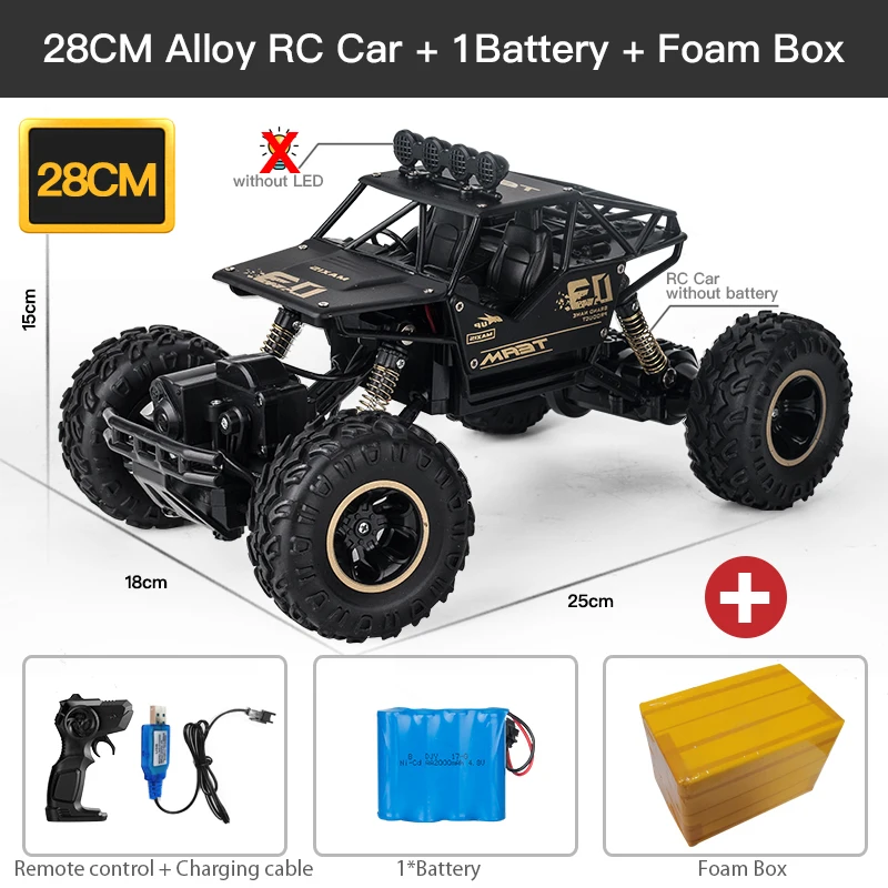 ZWN 1:12 / 1:16 4WD RC Car With Led Lights 2.4G Radio Remote
