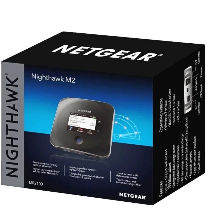 Unlocked Netgear Nighthawk WIFI M2 MR2100 2Gbps CAT20 LTE Wireless Router 4G WiFi Mobile Outdoor Router For Hotspot 4G 5G