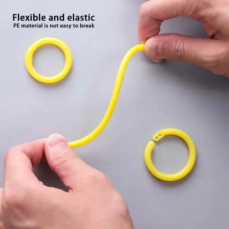 50pcs Hot Style Loose-Leaf Binding Rings, Random Colors