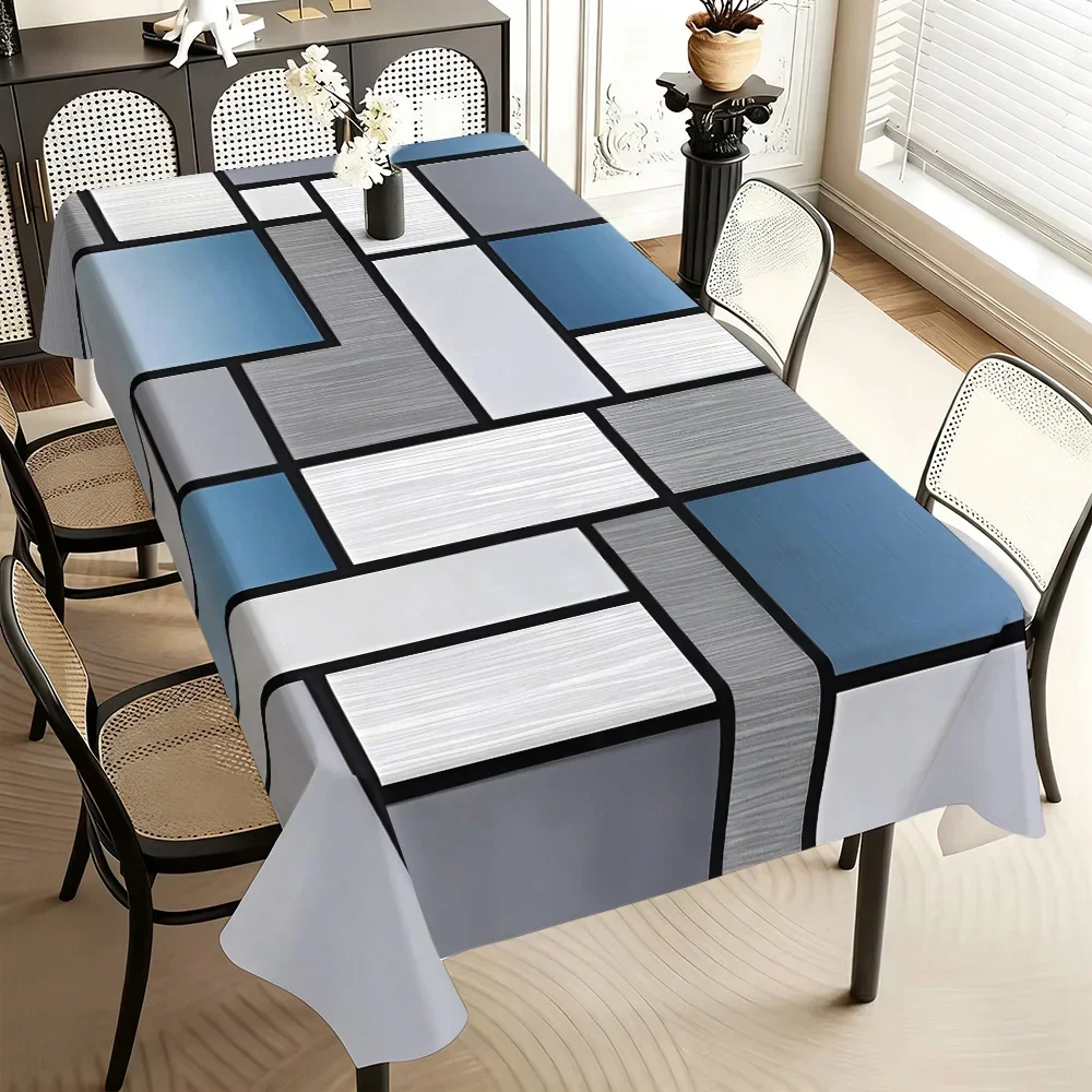 【jit】 1 Stück rechteckige Tischdecke/Abdeckung, maschinenwaschbar für einfache Reinigung, geeignet für Restaurants.