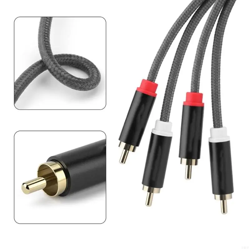Direct Use Media Line for Speaker and Gear with Red White End Pair Textile Cover and Color Guide Help Daily 83CF