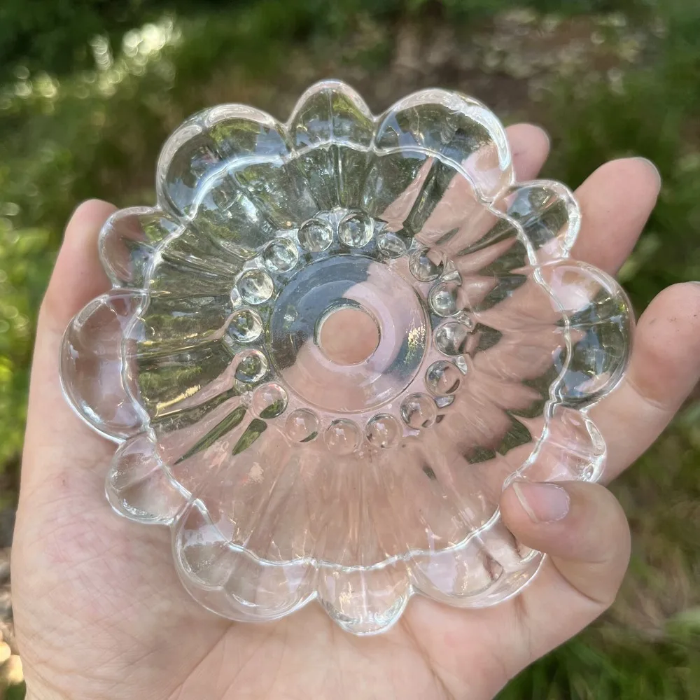 Dia:124MM Glass Shisha Hookah Ashtray 12mm/Hole Hookah Coal Tray Chicha Plate Water Smoking Accessories image 4