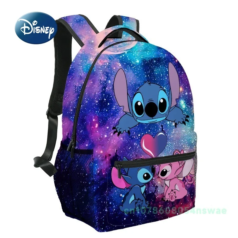 Disney Stitch New Children's School Bag Luxury Brand Fashion Children's Backpack Cartoon Cute Student School Bag Large Capacity