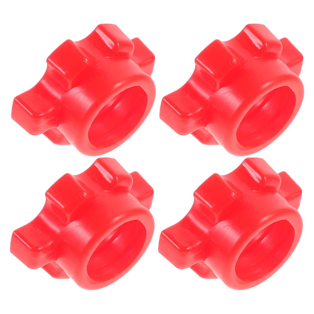 4 Pcs Gym Equipment Nut Accessories Barbell Lock Dumbbell Weight Clamps for Red