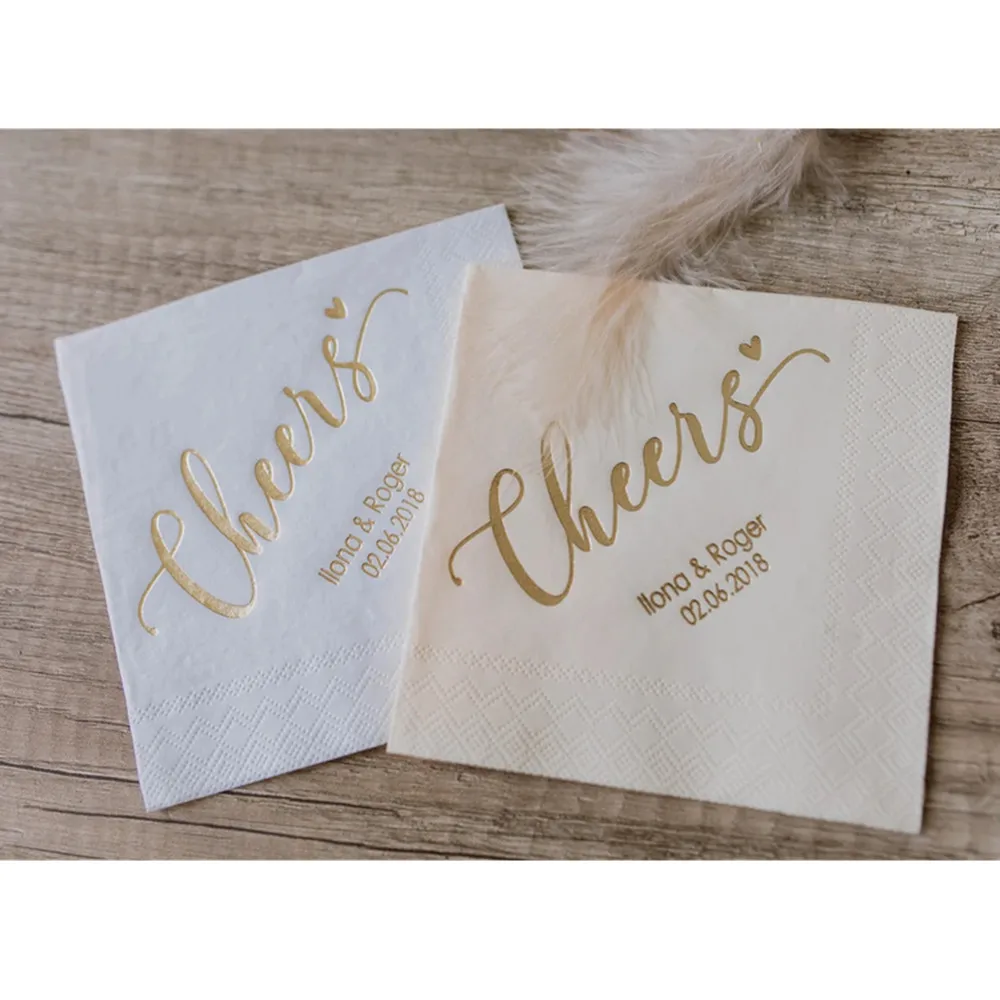 

50PCS Lunch Personalized Napkins, napkins cheers , Personalized Napkins, Custom Napkins, Wedding Napkins, Monogramed Napkins, De