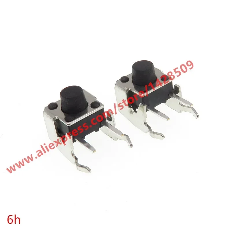 500pcs/lot Tact Switch 6*6*6mm Horizontal with Bracket Tactile Push Button Switches Micro Switch