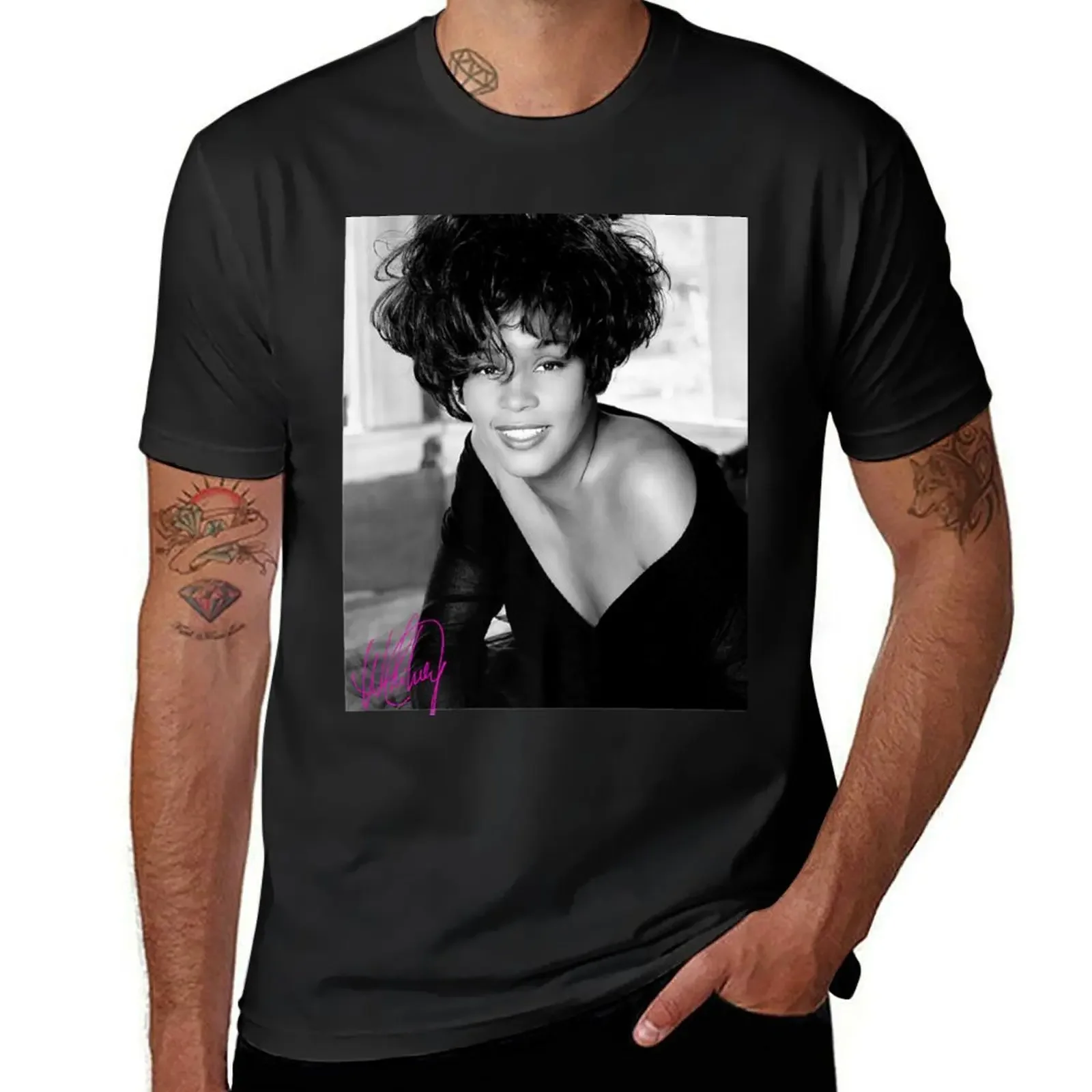 

Classic Smile Photo Men And Women Whitney T-Shirt summer clothes plus sizes designer t shirt men